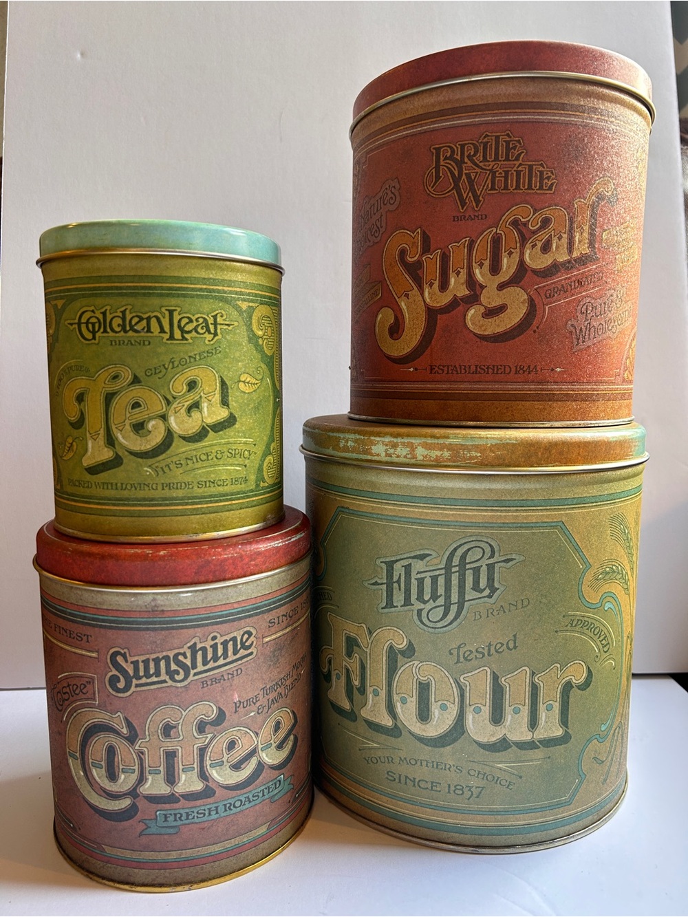 Vintage 1970s Ballonoff Nesting Canister Set | Retro Kitchen | Kitchen Decor